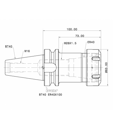 BT40 ER40X100