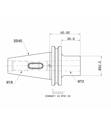 DIN69871 40 MT2X 50