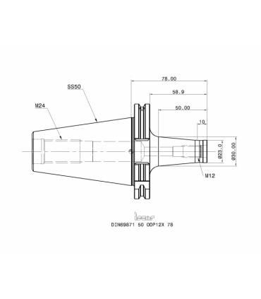 DIN69871 50 ODP12X 78
