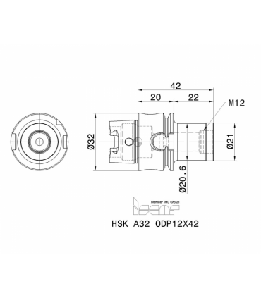 HSK A32 ODP12X42