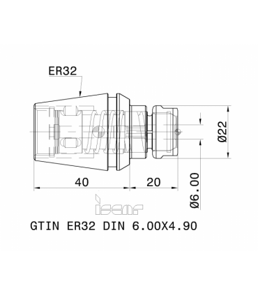 GTIN ER32 DIN 6.00X4.90