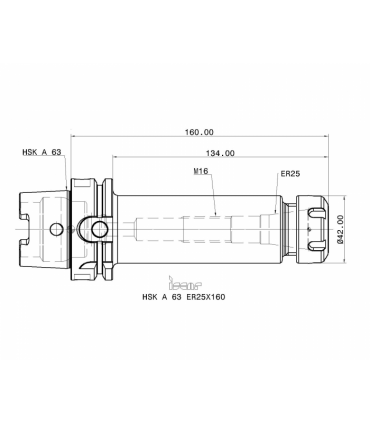 HSK A63 ER25X160