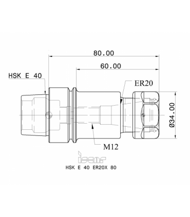 HSK E40 ER20X80