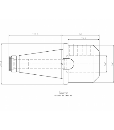 DIN2080 50 EM40X 90