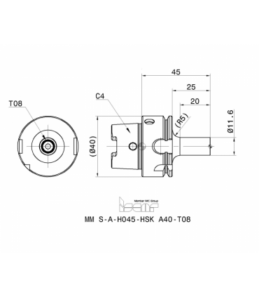 MM S-A-H045-HSK A40-T08