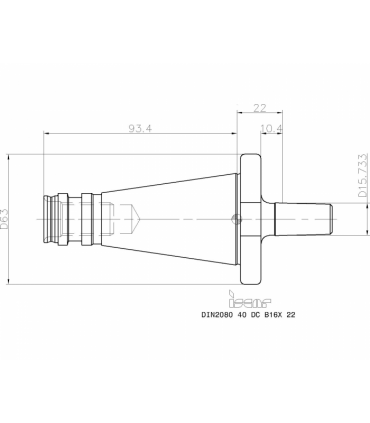 DIN2080 40 DC B16X 22