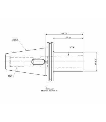 DIN69871 50 MT4X 95