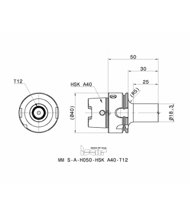 MM S-A-H050-HSK A40-T12