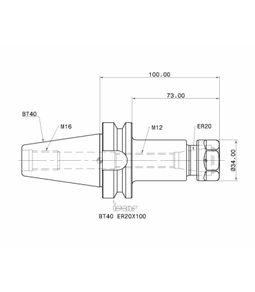 BT40 ER20X100