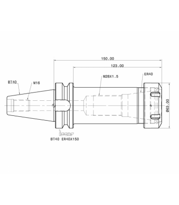 BT40 ER40X150