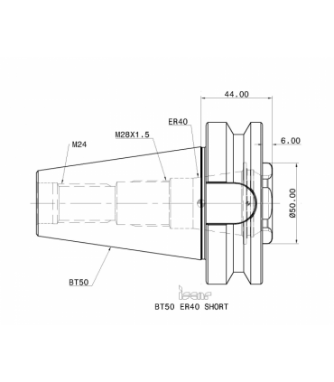 BT50 ER40 SHORT