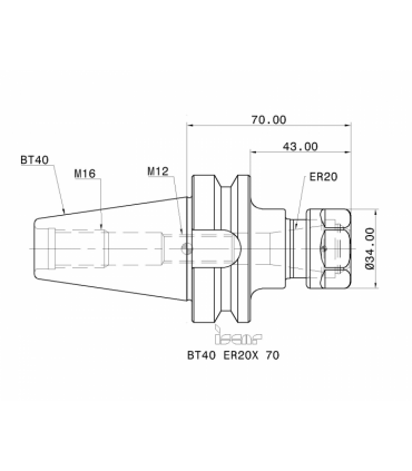 BT40 ER20X 70