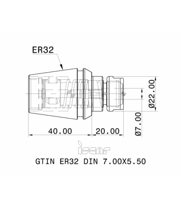 GTIN ER32 DIN 7.00X5.50