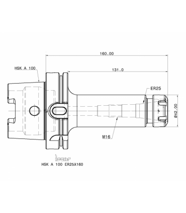 HSK A100 ER25X160