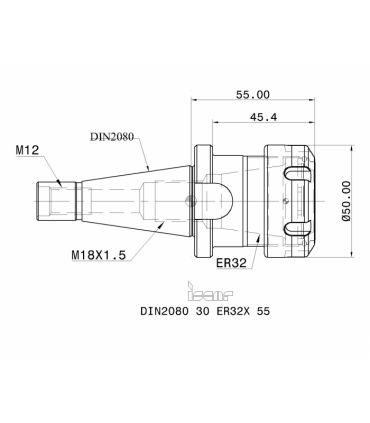 DIN2080 30 ER32X 55