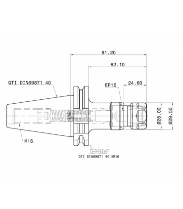 GTI DIN69871 40 ER16