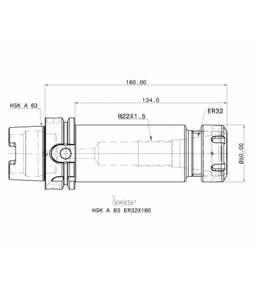 HSK A63 ER32X160
