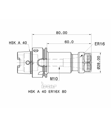 HSK A40 ER16X80