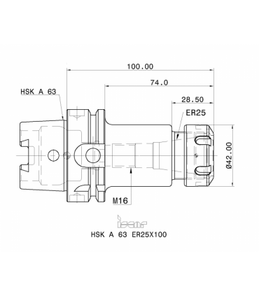 HSK A63 ER25X100