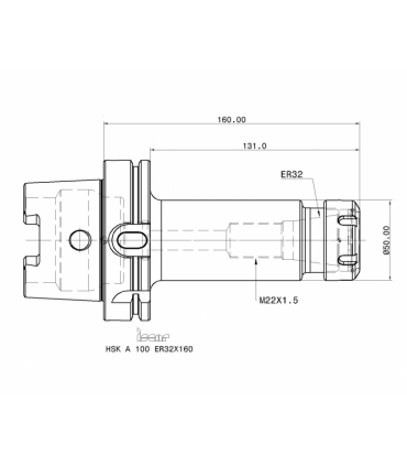 HSK A100 ER32X160