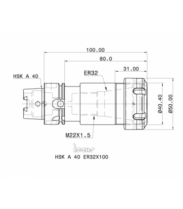 HSK A40 ER32X100