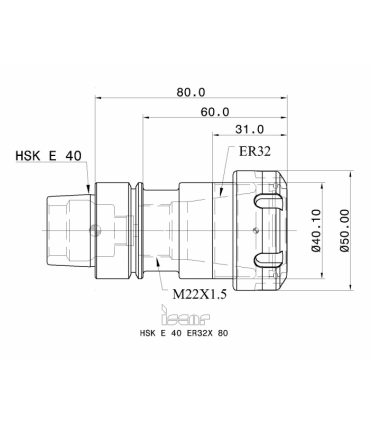 HSK E40 ER32X80