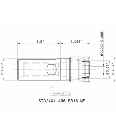 ST3/4X1.496 ER16 MF