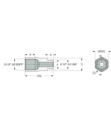 JHP CONECTOR 5/16"-G1/8"