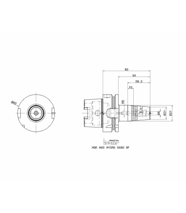 HSK A63 HYDRO 6X80 SF