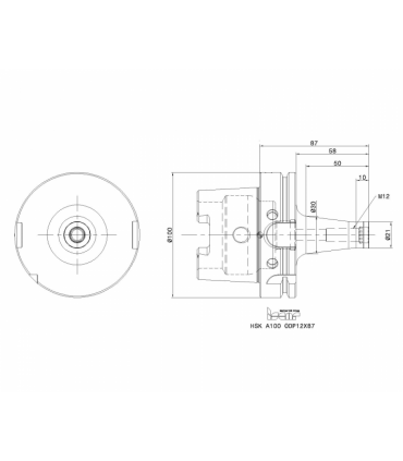 HSK A100 ODP12X87