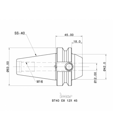 BT40 EM 12X 45