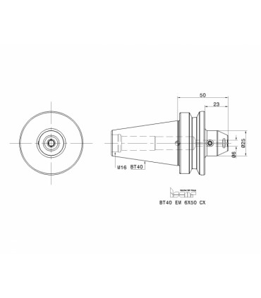 BT40 EM 6X50 CX