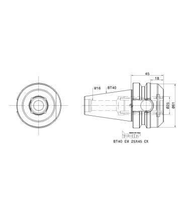 BT40 EM 25X45 CX