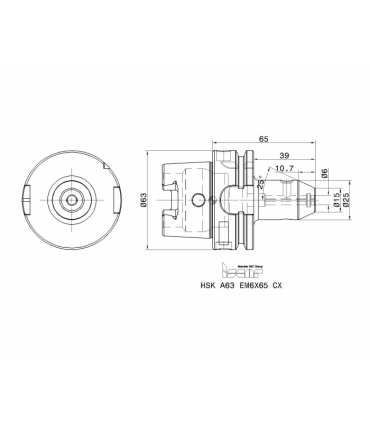 HSK A63 EM6X65 CX
