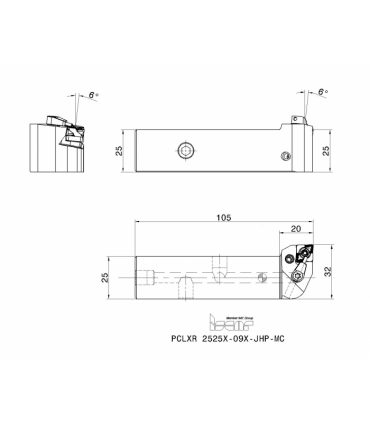 PCLXR 2525X-09X-JHP-MC