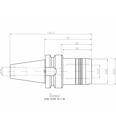 BT40 HYDRO 25X90