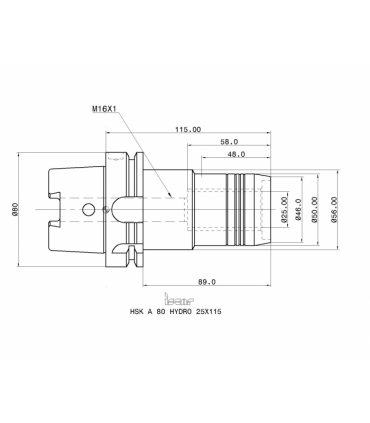 HSK A80 HYDRO 25X115