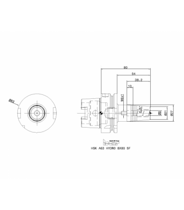 HSK A63 HYDRO 8X80 SF