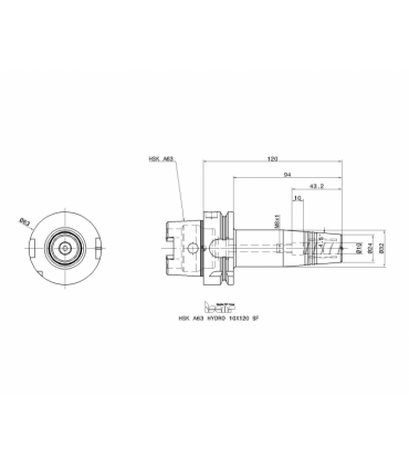 HSK A63 HYDRO 10X120 SF