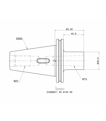 DIN69871 50 MT3X 65
