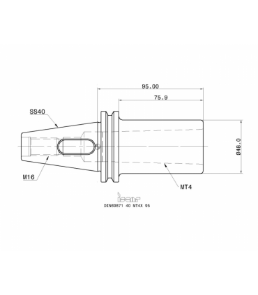 DIN69871 40 MT4X 95