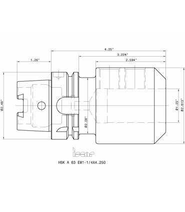 HSK A63 EM1-1/4X4.250