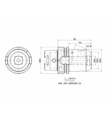 HSK A63 EM20X80 CX