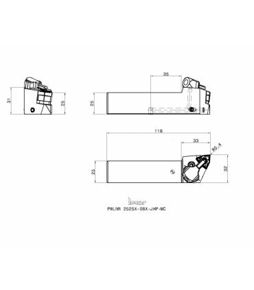 PWLNR 2525X-08X-JHP-MC