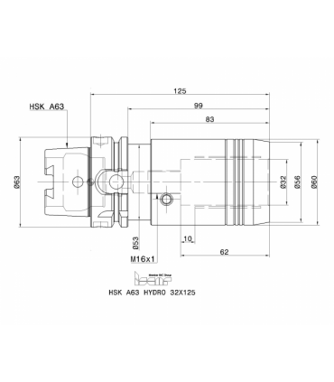 HSK A63 HYDRO 32X125