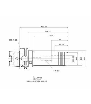 HSK A63 HYDRO 20X150