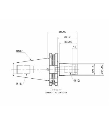 DIN69871 40 ODP12X58