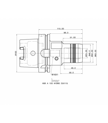 HSK A100 HYDRO 25X115