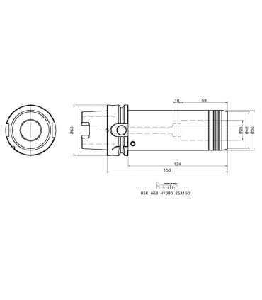 HSK A63 HYDRO 25X150