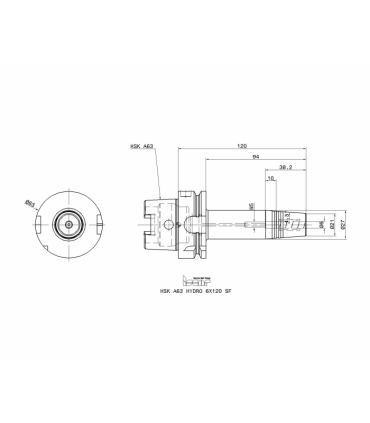 HSK A63 HYDRO 6X120 SF